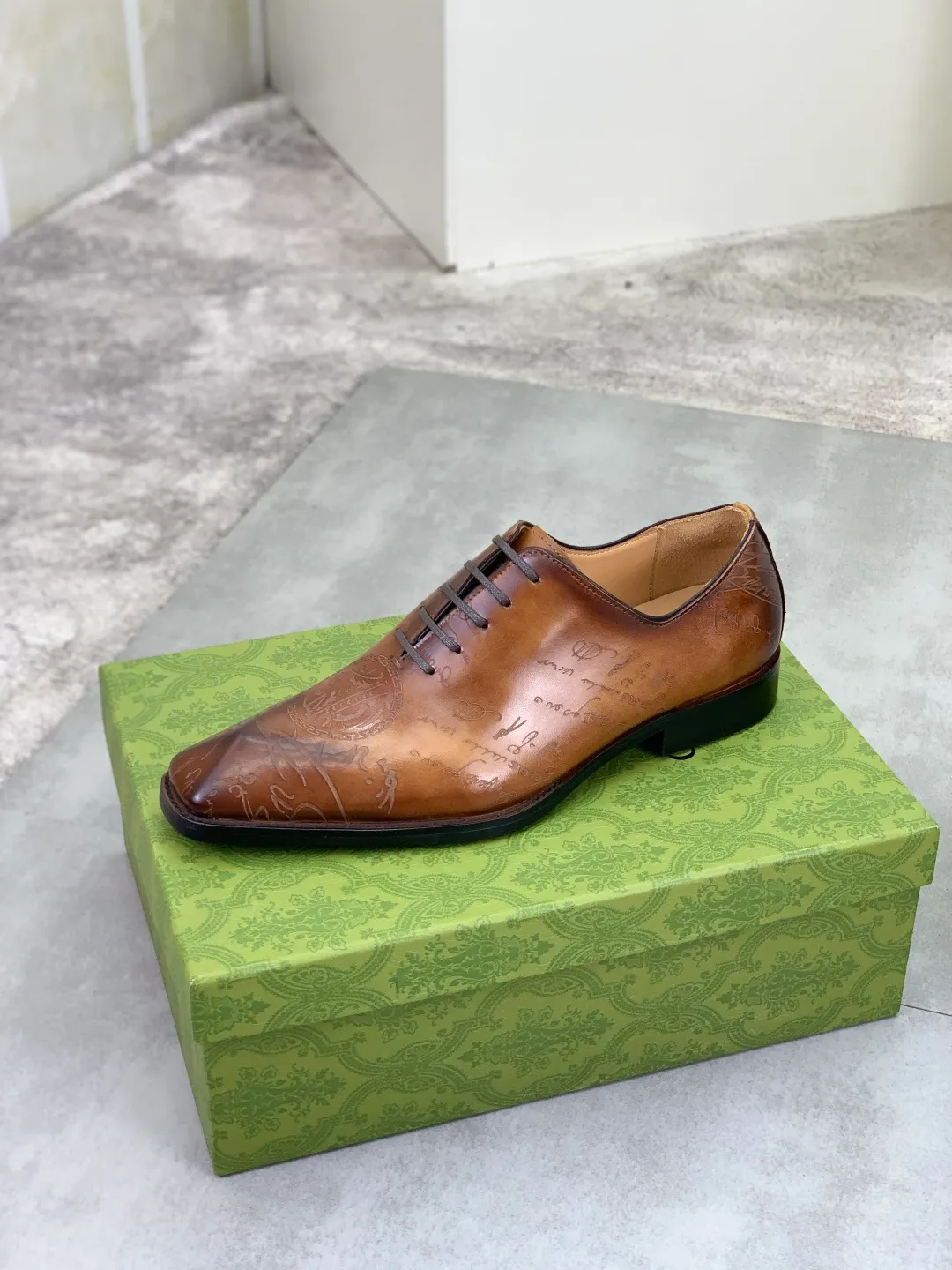 Men's Men's Shoes 💰P580 [New Style] 💰💎💎💎 [Gucci] GUCCI high-end men's formal business leather shoes, original order 1:1! Original imported high-end calfskin, original metal buckle, imported first-layer pigskin lining for feet, original high-end outsole, men's shoe size: 38-44